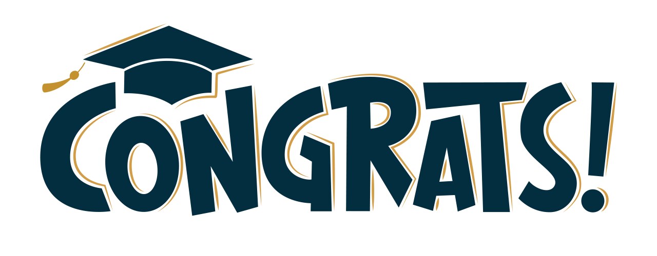 Congrats greeting sign with academic cap vector image