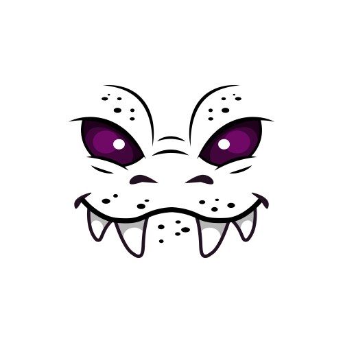 Monster face isolated icon cartoon emotion vector image