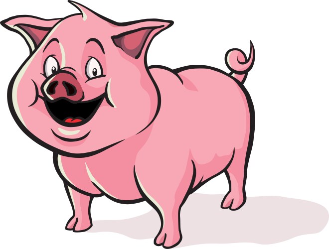 Cartoon pig vector image