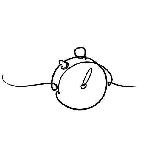 Hand drawn stopwatch timer symbol for fast time vector image