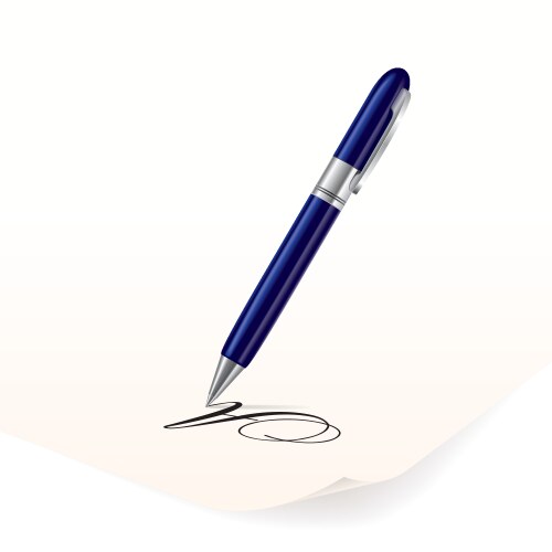 Writing pen vector image