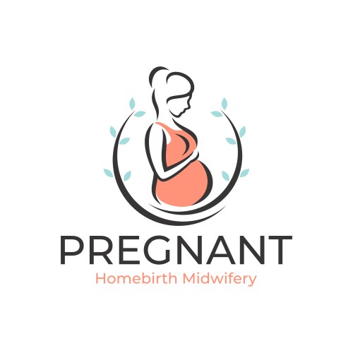 pregnancy woman of logo design simple premium vector image