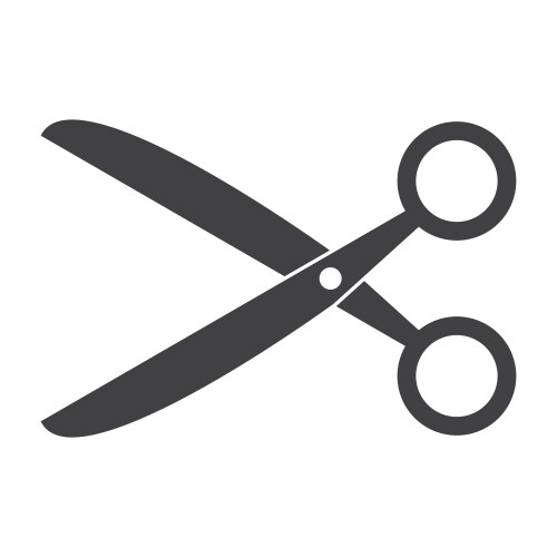 steel scissors vector image