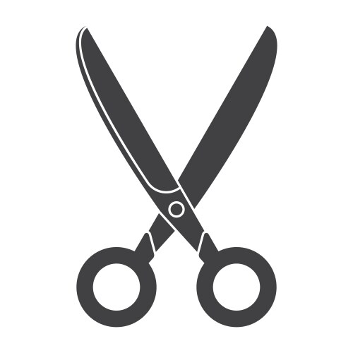 Steel scissors vector image