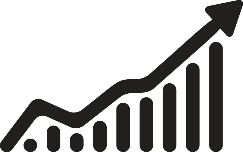 Growth progress arrow vector image