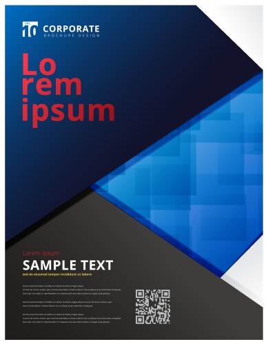 Template brochure technology digital design blue vector image