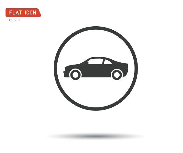 Car icon flat logo vector image