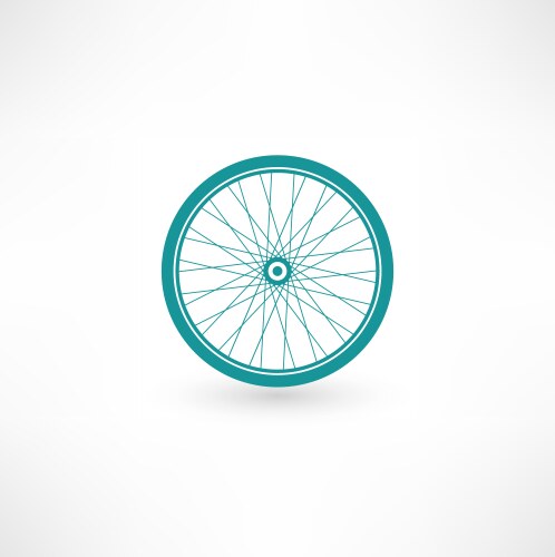 Bicycle wheel symbol vector image