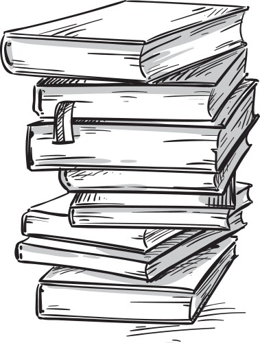 Heap of books vector image