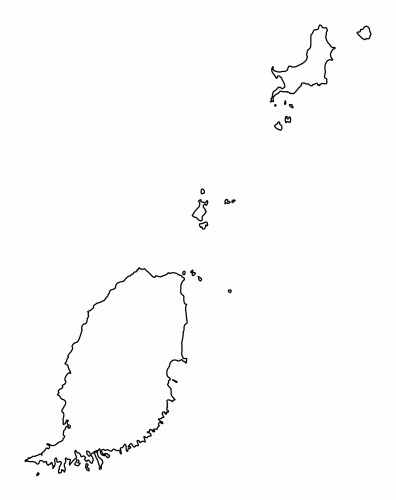 Grenada outline map vector image