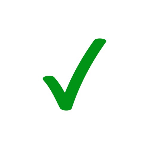 Green tick checkmark icon vector image