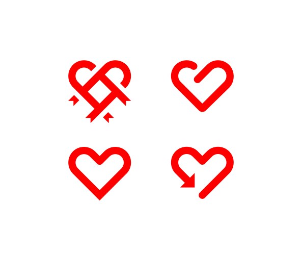 Heart line symbol vector image