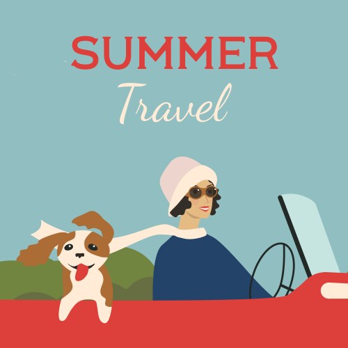 summer travel 1920s style vector image