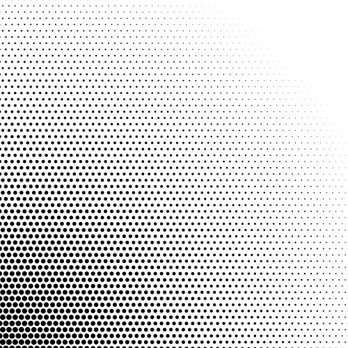 Black and white halftone pattern background vector image