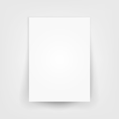 Blank white 3d paper canvas empty vector image