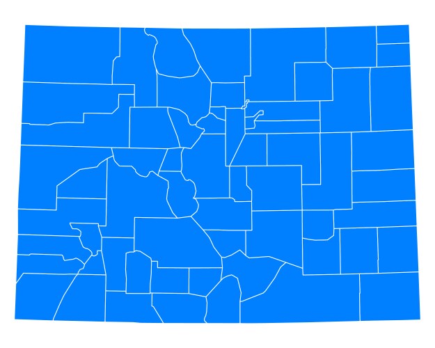 Map of colorado vector image