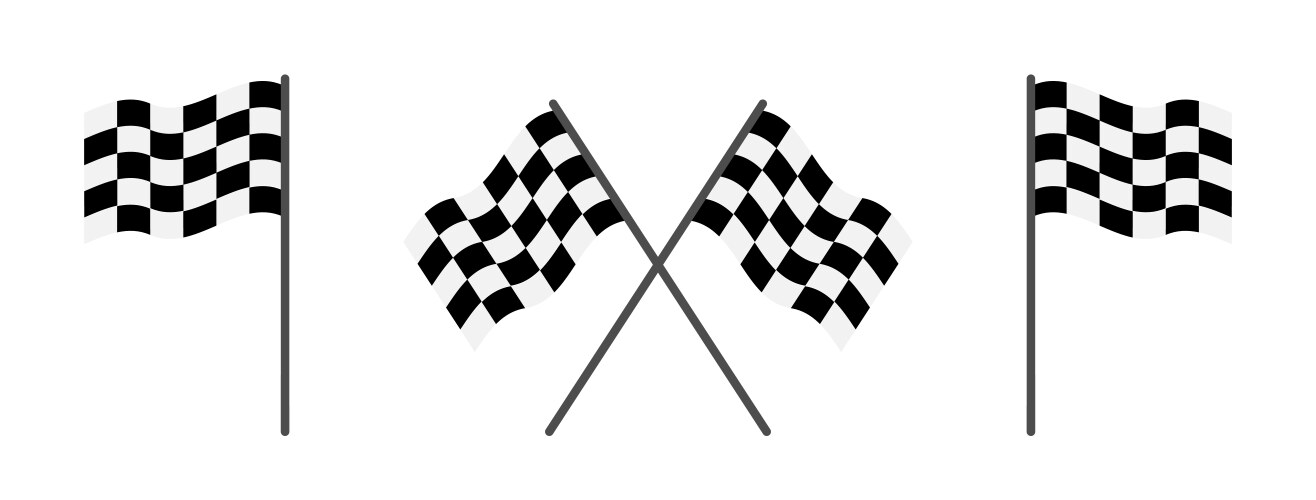 Flag race checkered for start and finish vector image