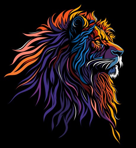 Majestic jungle king vector image