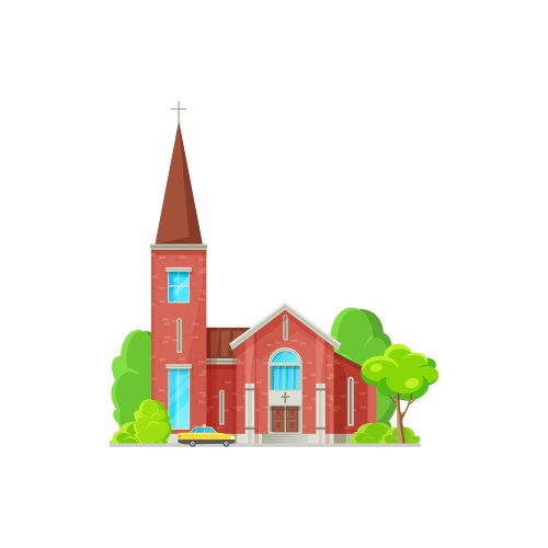 Catholic church cathedral building icon vector image