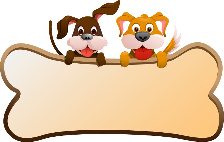 Dogs with banner vector image