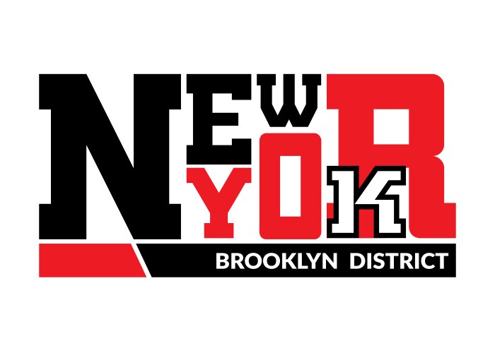 t shirt new york brooklyn district vector image