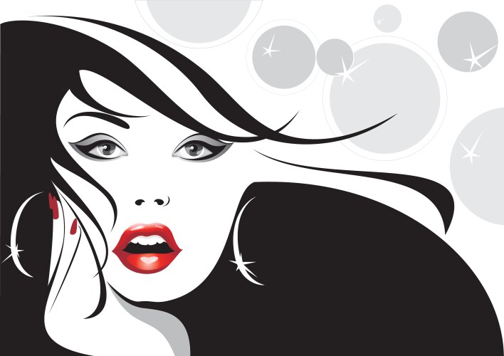 Glamour girl vector image