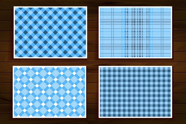 Set of seamless tartan patterns vector image