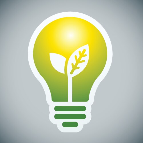 Ecology bulb vector image