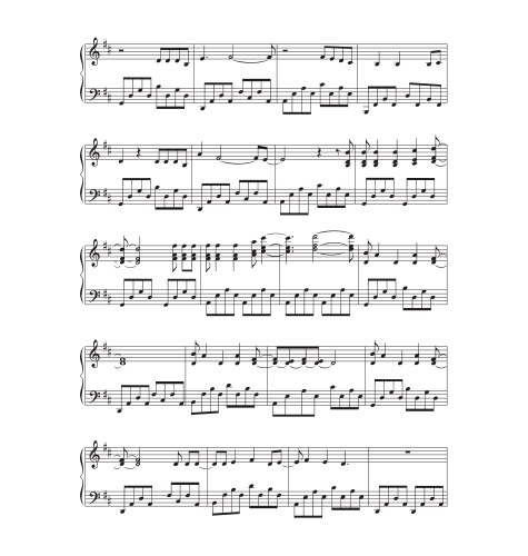 sheet music vector image