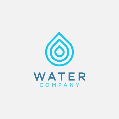 Simple modern water drop logo icon template vector image