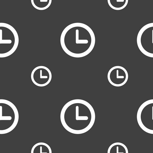 Clock sign icon mechanical symbol seamless vector image