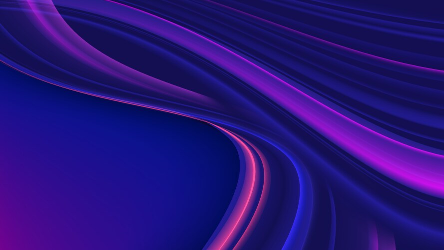 Curvy gradient streak background in purple color vector image