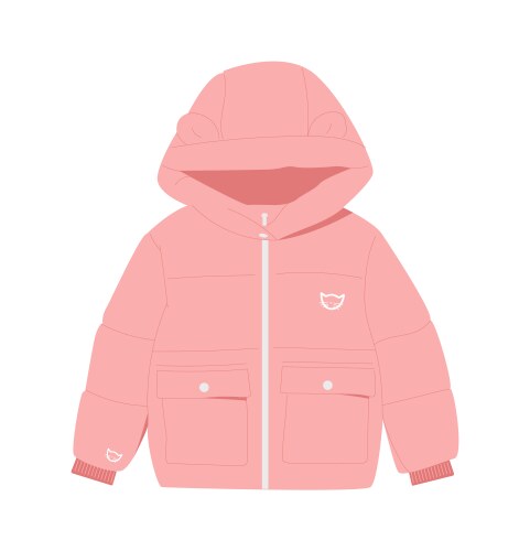 Kids pink jacket vector image