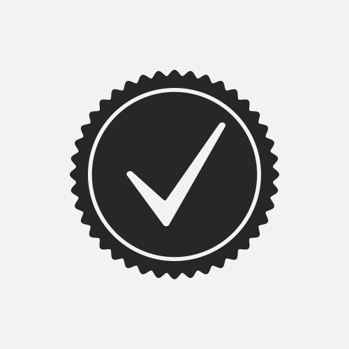 Check mark stamp vector image