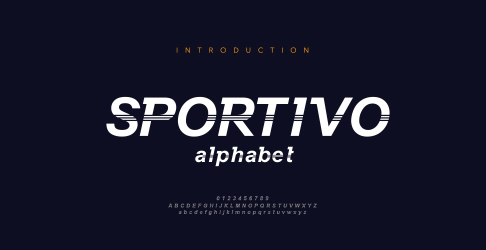 Sport modern italic alphabet font typography vector image