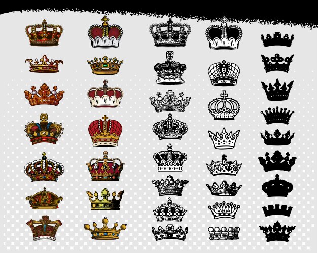 Crowns vector image