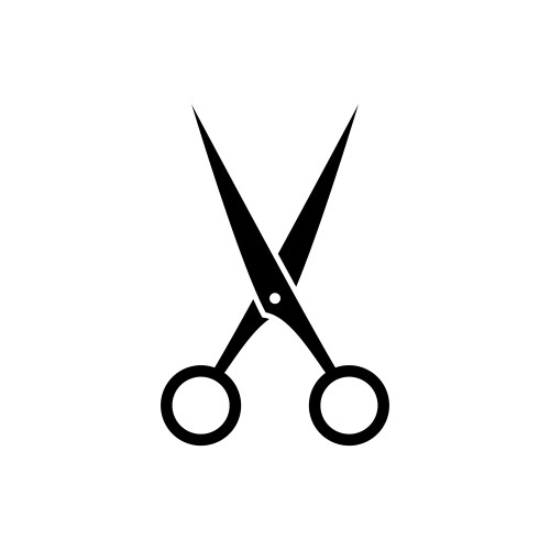 Black scissors icon vector image