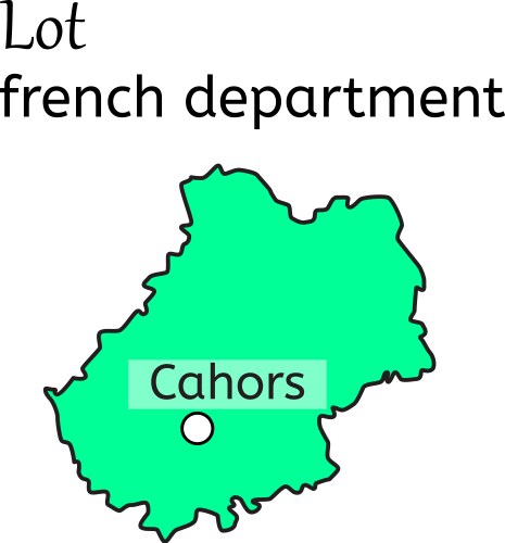 Lot french department map vector image