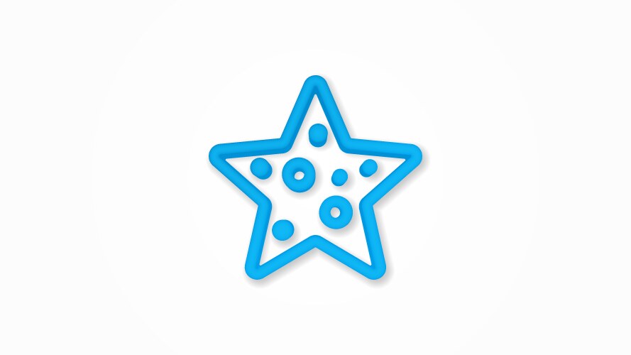 Starfish realistic icon 3d line vector image