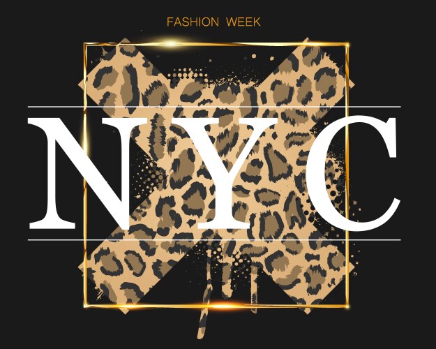 Fashion week in new york on background vector image