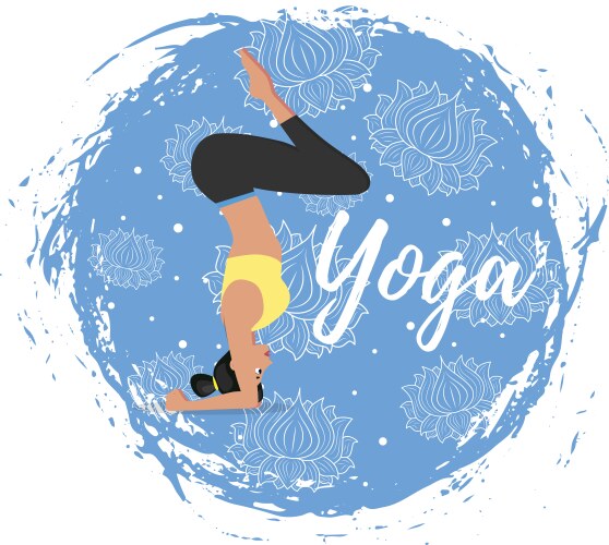 Yoga training in flat style vector image