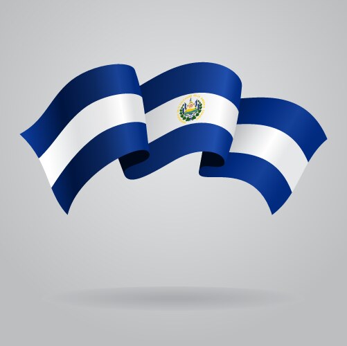 El salvador waving flag vector image