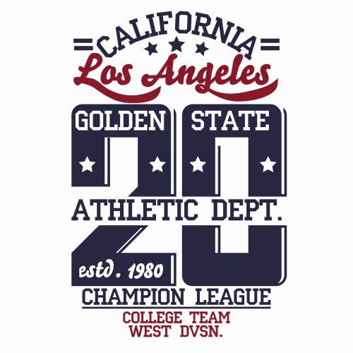 Athletics typography t-shirt graphics vector image