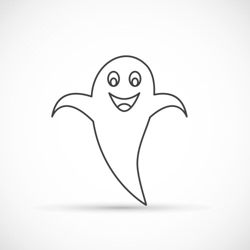 Ghost outline icon vector image