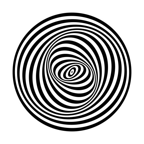 Op art circle pattern vector image