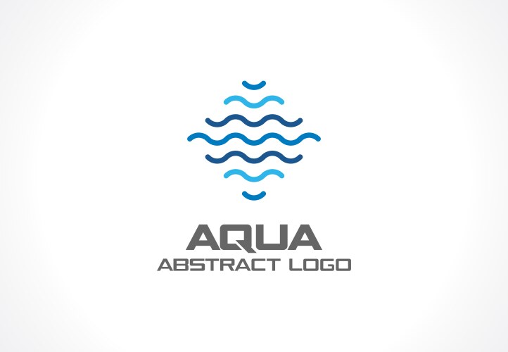 Abstract logo for business company eco ocean vector image