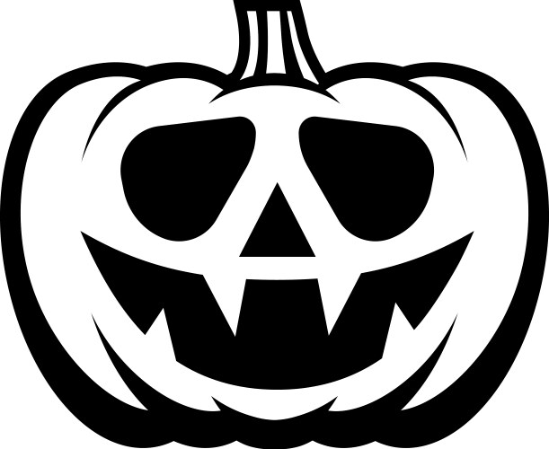 Halloween pumpkin with happy face vector image