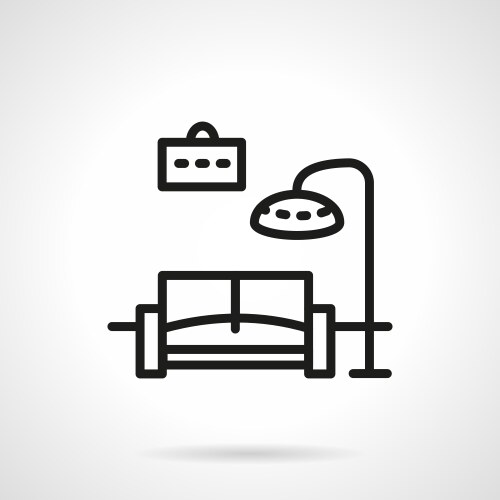 Black line living room icon vector image