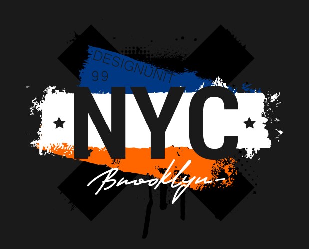 t-shirt - new york city apparel abstract design vector image