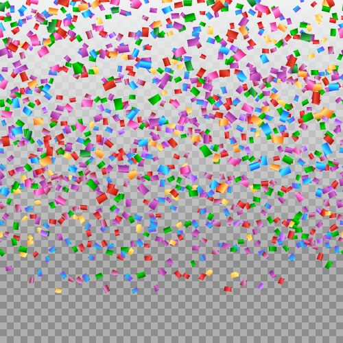 Falling confetti backdrop vector image